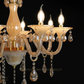 HDC 6 Lights Luminous Pearl Glass Italian Chandelier For Living Room