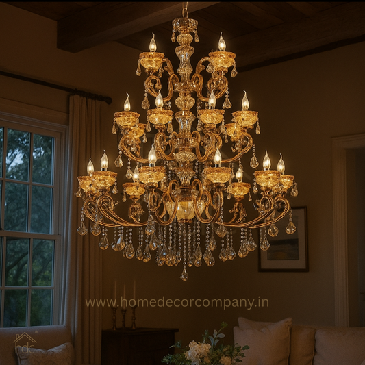 HDC 24 Lights Majestic Imperial Palace Italian Double Height Chandelier