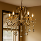 HDC 5 Lights Royal Amber Crystal Drop Italian Chandelier For Living Room