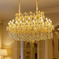 HDC 35 Lights Regal Grandeur Rectangular Crystal Italian Chandelier For Living Room