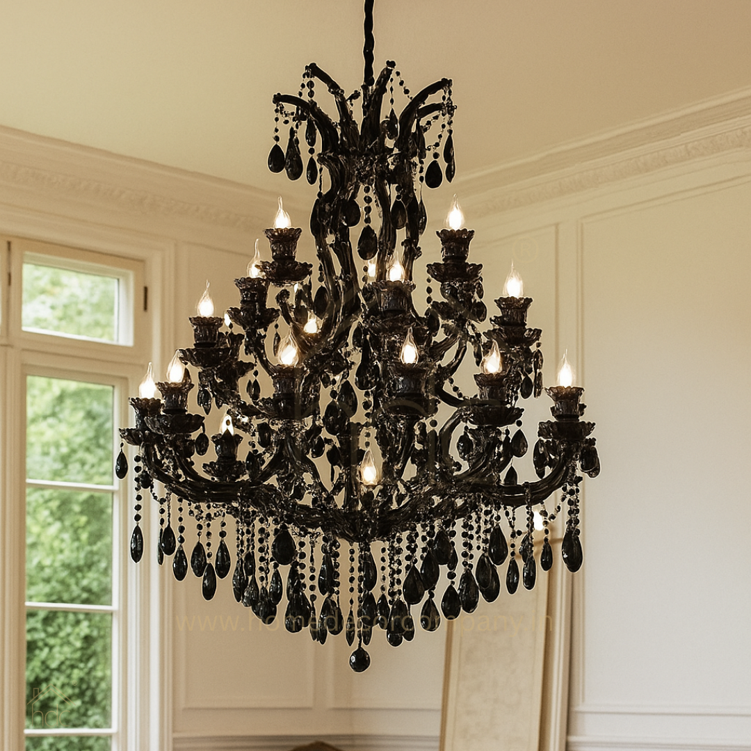 HDC 55 Lights Imperial Noir Grand Crystal Italian Chandelier For Living Room