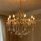 HDC 8 Lights Classic Crystal Metal Italian Chandelier For Living Room