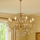HDC 8 Lights Classic Crystal Metal Italian Chandelier For Living Room