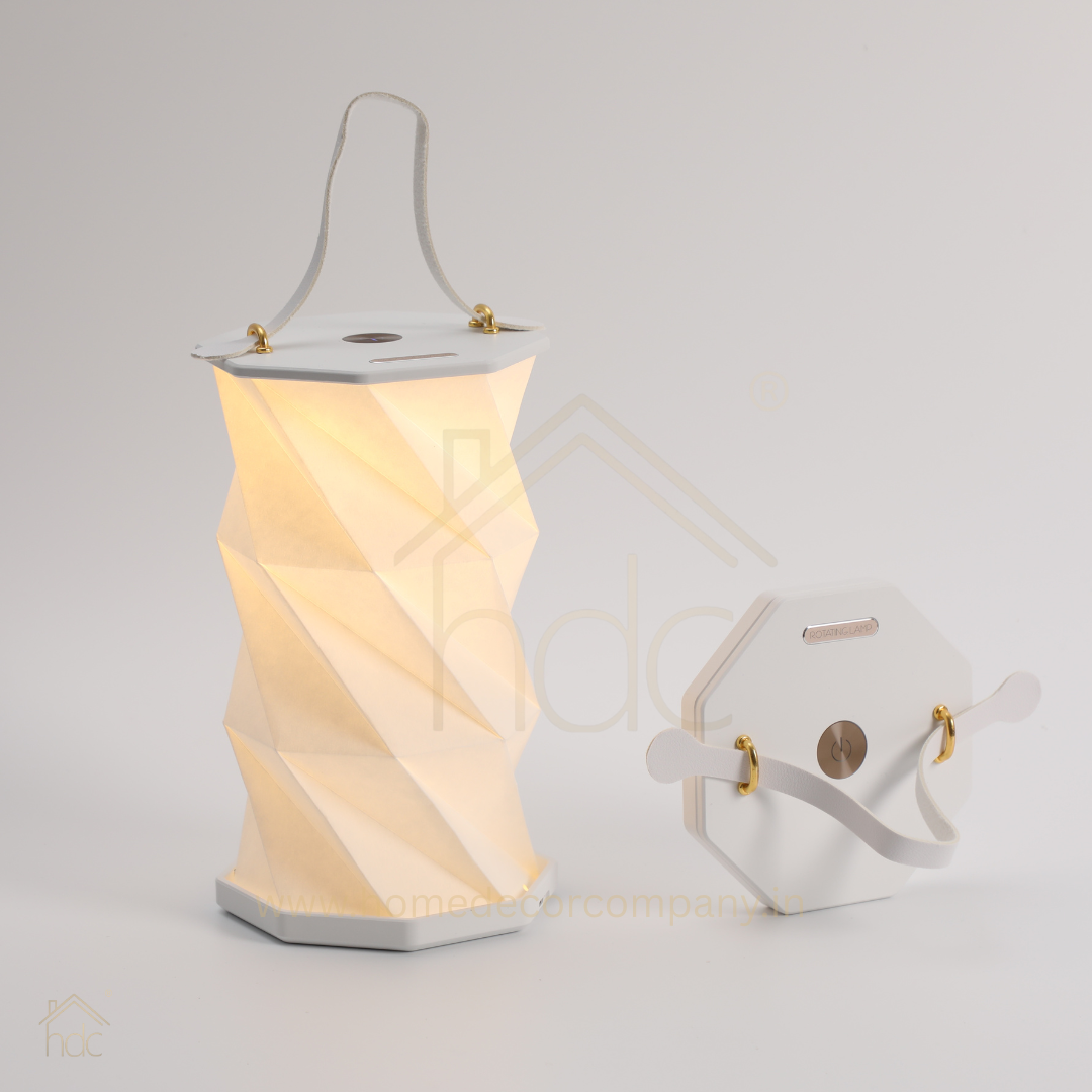 HDC New Trending Creative Folding Paper Table Lamp Novelty Lantern LED Night Light Home Decor Craft