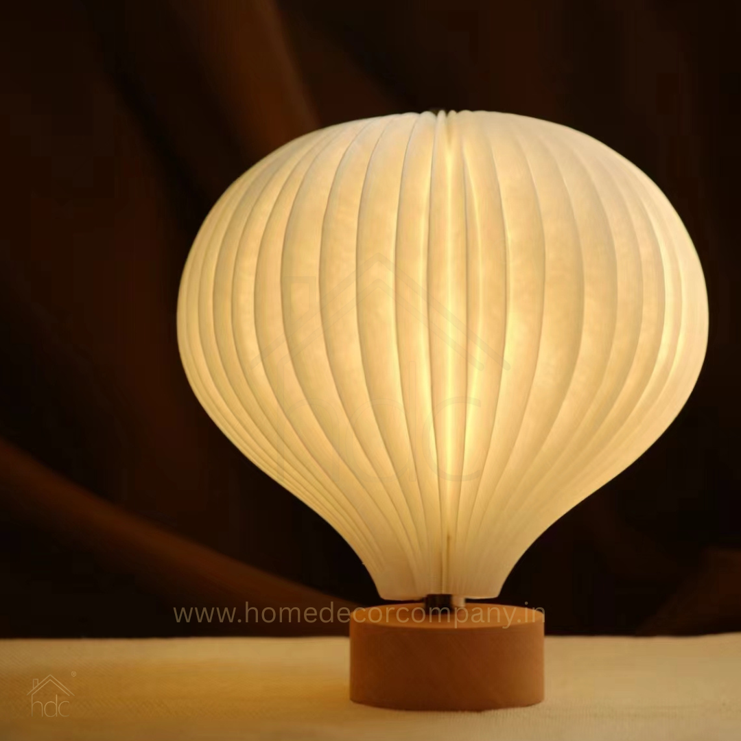 HDC Hot Air Balloon Folding Paper Modern RGB LED Desk Night Light Eco-Friendly Rechargeable Cordless Portable Table Lamps