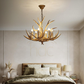 Hdc Handcrafted Antler Style Chandelier Rustic Luxury Horn Design Ceiling Light for Living Room, Dining & Villa Interiors