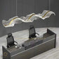 HDC 1200/1500mm Electroplated Gold Acrylic LED Postmodern Creative Chandelier- 3 Color Changing