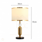 Hdc Luxury Gold Nightstand Lamp With High-quality Fabric Lampshade