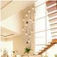 HDC 20 Lights LED Crystal Meteor Light Double Height Stair Chandelier- Tricolor