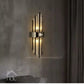 Hdc Crystal Black Wall Sconce Glass Rods for Hall Restaurant Bedroom Indoor Decorative Lighting