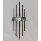 Hdc Crystal Black Wall Sconce Glass Rods for Hall Restaurant Bedroom Indoor Decorative Lighting