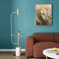 Hdc Modern Brass Lamp with Marble Base & Integrated Table Stylish Side Table Lamp for Living Room & Bedroom