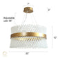 HDC Led Nordic Glass Chandelier Circle Pendant Light Creative Personality Circle Dining Room Chandelier