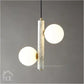 Hdc LED Modern 2 Lights Frosted Ball With Marble Pendant Lights For Living Room Bedroom
