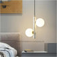 Hdc LED Modern 2 Lights Frosted Ball With Marble Pendant Lights For Living Room Bedroom