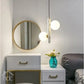 Hdc LED Modern 2 Lights Frosted Ball With Marble Pendant Lights For Living Room Bedroom