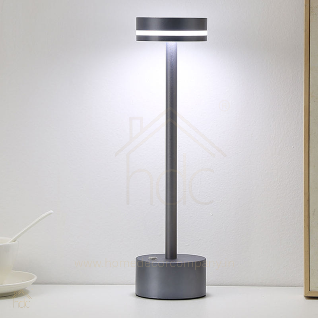 Hdc Wireless Table Lamp, Rechargeable Battery LED Desk Lamp with Touch Control and 3 Color Stepless Dimming,USB Charging Portable Lamp for Restaurant/Camping/Bar/Bedroom