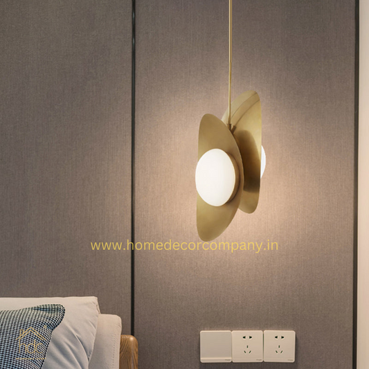 HDC Frosted Glass 2 Lights Postmodern Style Hanging Pebble Pendant Light