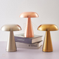 Hdc Modern Golden Mushroom Table Lamp  Rechargeable & Portable LED Desk Light for Bedroom & Living Room