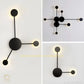 HDC Nordic 6 Heads Wall Light Bedroom Bedside Wall Lamp Aisle Corridor Black