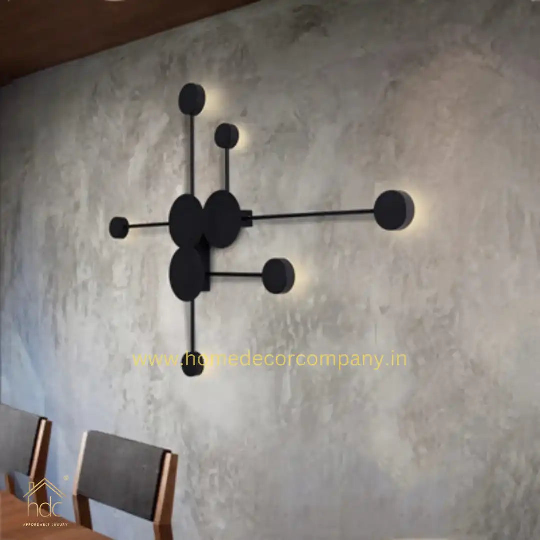 HDC Nordic 6 Heads Wall Light Bedroom Bedside Wall Lamp Aisle Corridor Black
