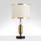 Hdc Luxury Gold Nightstand Lamp With High-quality Fabric Lampshade