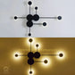 HDC Nordic 6 Heads Wall Light Bedroom Bedside Wall Lamp Aisle Corridor Black