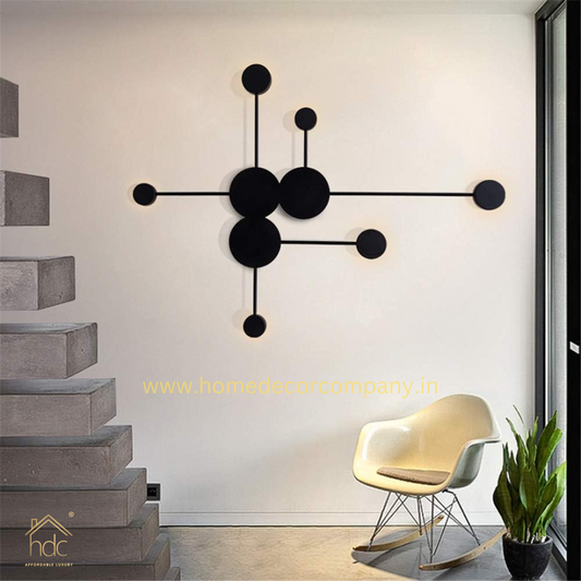 HDC Nordic 6 Heads Wall Light Bedroom Bedside Wall Lamp Aisle Corridor Black