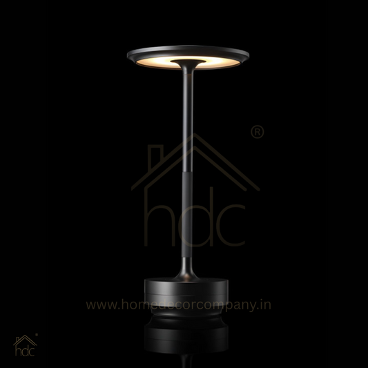Hdc Wireless Table Lamp, Rechargeable Battery LED Desk Lamp with Touch Control and 3 Color Stepless Dimming,USB Charging Portable Lamp for Restaurant/Camping/Bar/Bedroom(Gold)