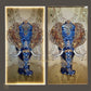 Hdc Modern Aestheticism Elephant Artwork Living Room Arts Home Framed Customized and Picture Crystal Custom Led Painting Posters for Wall Paintings (24*48 IN)