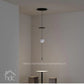 Hdc Long Black Light Round Pendant Lamp For Living Room Bedroom
