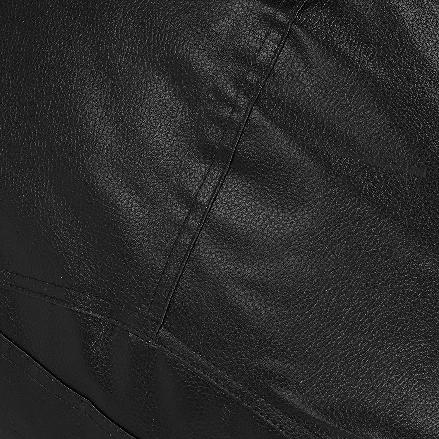 HDC Super Lama Leather Bean Bag Cover Without Beans (Black) - HDC.IN