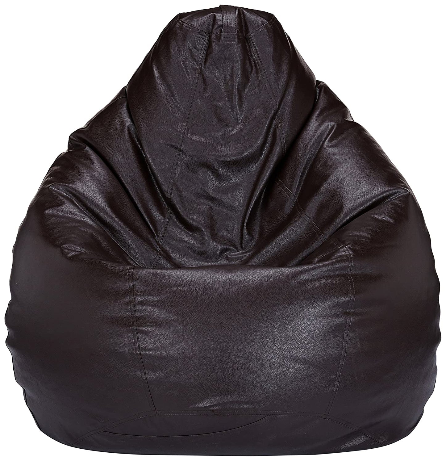 HDC Super Lama Leather Bean Bag Cover Without Beans (Brown) - HDC.IN
