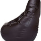 HDC Super Lama Leather Bean Bag Cover Without Beans (Brown) - HDC.IN