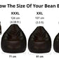 HDC Super Lama Leather Bean Bag Cover Without Beans (Black & Brown) - HDC.IN