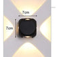 HDC Wall Lights - 12W IP65 Waterproof Wall Lamp – 4 Way Fancy LED Light – Up Down Left Right Wall Light Aluminum Wall Lamps (Warm White) - HDC.IN