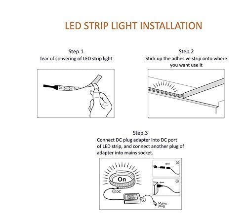 HDC- Led Strip High Lumen Light- Waterproof Light - 5 Meter | 240 LED Per Meter | Driver/Adapter Included (Warm White) - HDC.IN