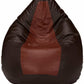HDC Super Lama Leather Bean Bag Cover Without Beans (Brown & Tan) - HDC.IN