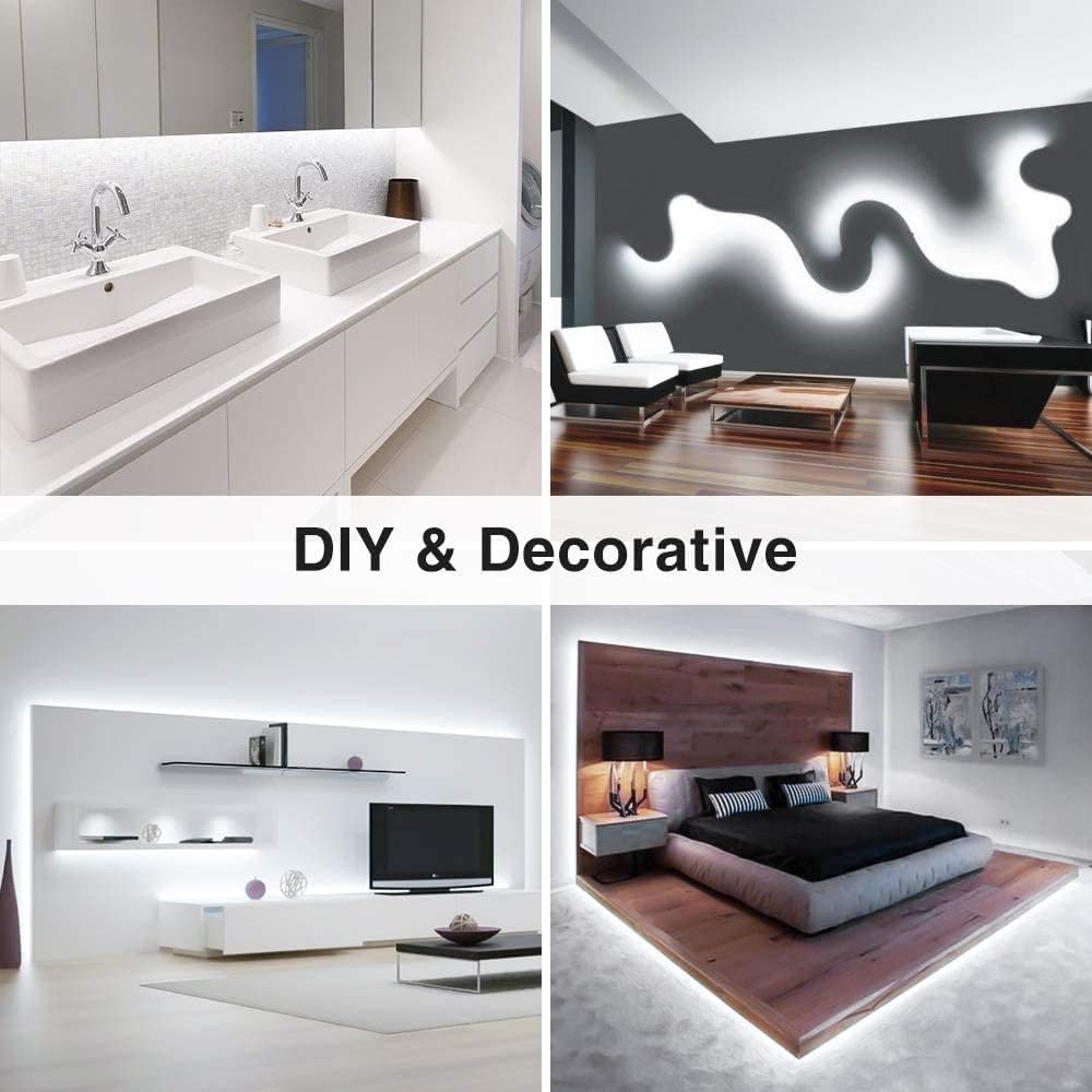 HDC- Led Strip High Lumen Fall Ceiling Light- 2835 Cove Waterproof Light in 5 Meter, 240 LED Per Meter with Driver/Adapter Included, (White) - HDC.IN