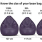 HDC Faux Leather Bean Bag Cover Without Beans (Purple) - HDC.IN