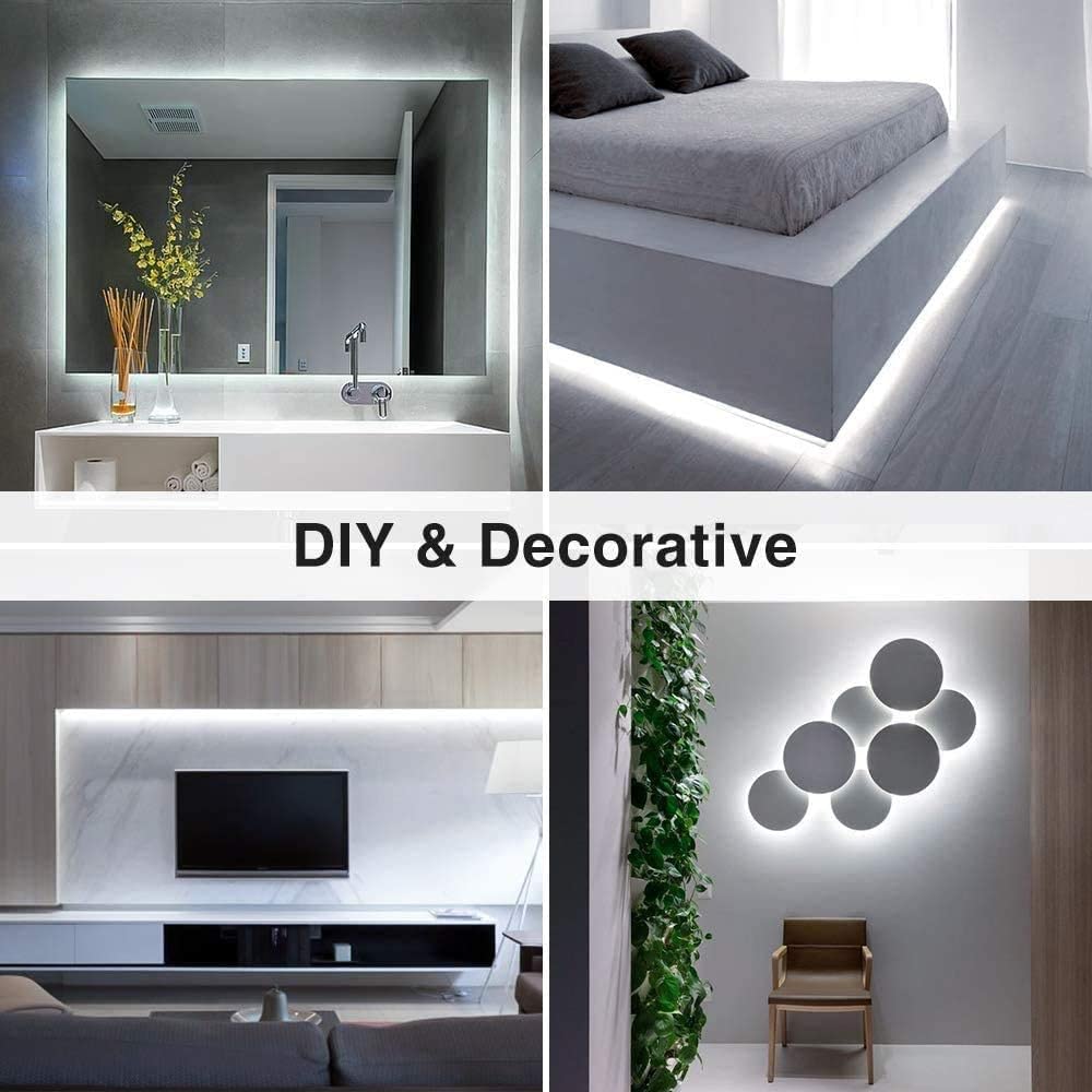 HDC- Led Strip High Lumen Fall Ceiling Light- 2835 Cove Waterproof Light in 5 Meter, 240 LED Per Meter with Driver/Adapter Included, (White) - HDC.IN