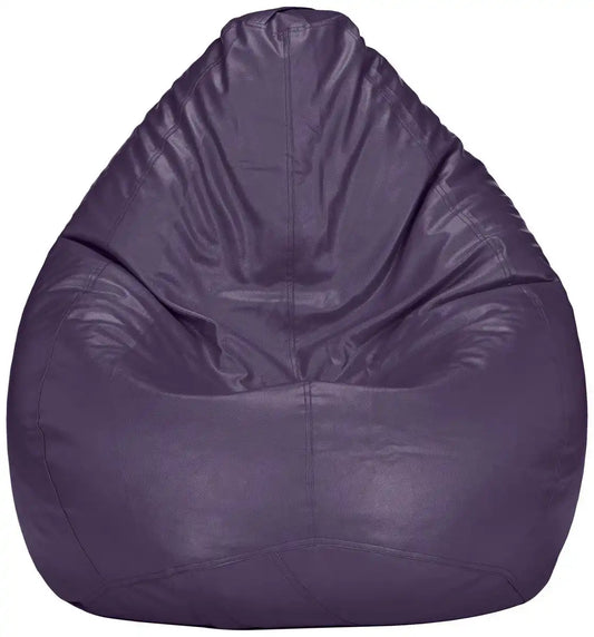 HDC Faux Leather Bean Bag Cover Without Beans (Purple) - HDC.IN