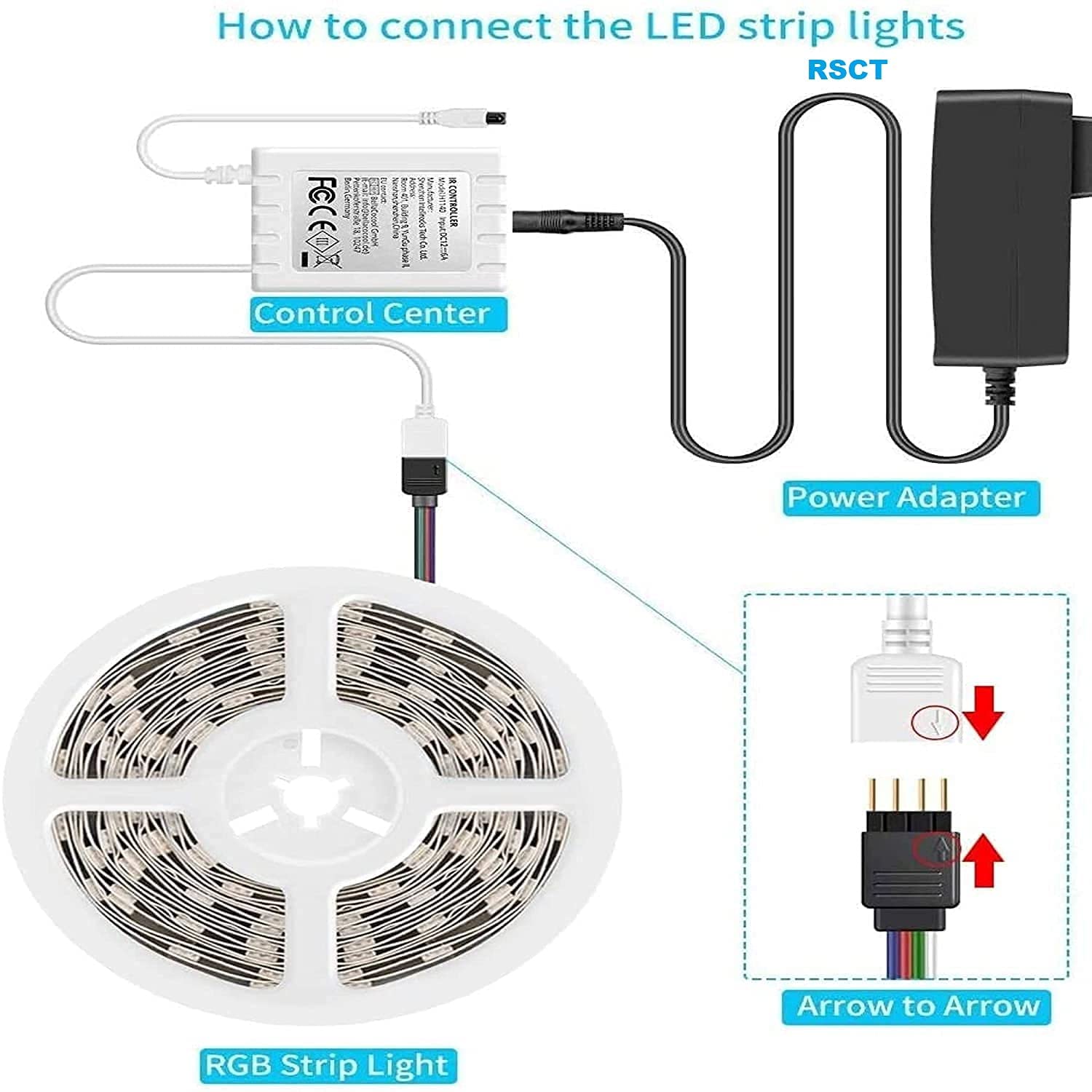 HDC- Led Strip High Lumen Light- Waterproof Light - 5 Meter | 240 LED Per Meter | Driver/Adapter Included (Warm White) - HDC.IN