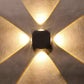 HDC Wall Lights - 12W IP65 Waterproof Wall Lamp – 4 Way Fancy LED Light – Up Down Left Right Wall Light Aluminum Wall Lamps (Warm White) - HDC.IN