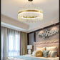 Hdc 600 MM Crystal Led Chandelier Ring Hanging Suspension Lamp - Warm White - HDC.IN