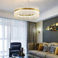 Hdc 600 MM Crystal Led Chandelier Ring Hanging Suspension Lamp - Warm White - HDC.IN