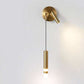 Hdc Modern Long Gold Led Wall Lamp With Spot For Bedside Bathroom Mirror Light- Warm White - HDC.IN