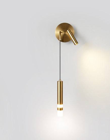 Hdc Modern Long Gold Led Wall Lamp With Spot For Bedside Bathroom Mirror Light- Warm White - HDC.IN
